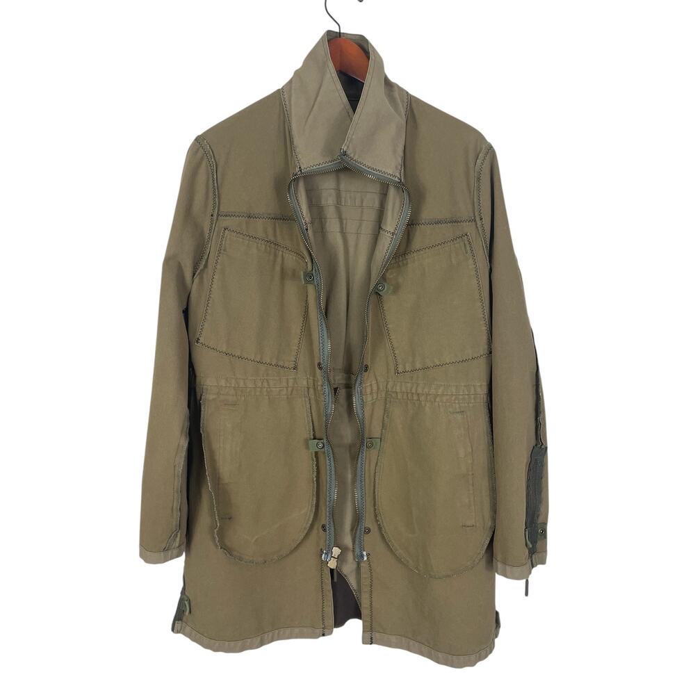Just Cavalli Military Cargo Jacket Classic Y2K Designer Olive Green Men's Sz 40 - Picture 5 of 16